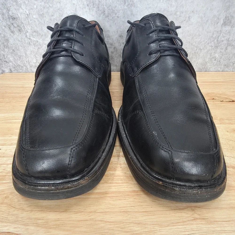 Johnston Murphy XC4 Oxford Shoes Mens 9.5 Pattison Black Sheepskin Leather Derby
